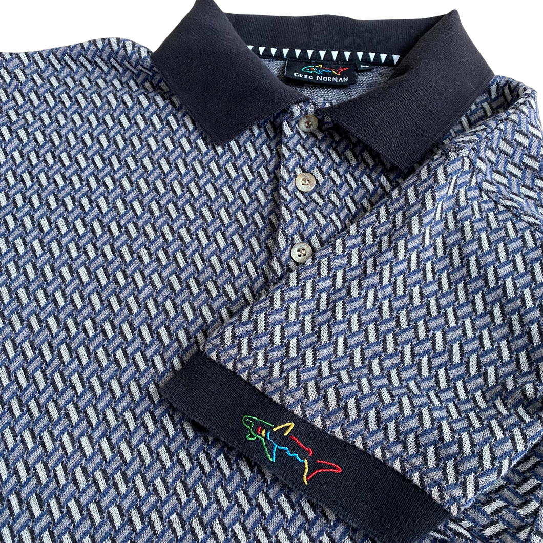 90's Greg Norman Houndstooth Polo