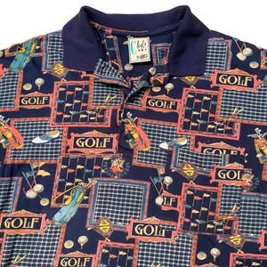 90's All Over Print Golf Polo